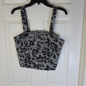 Black‎ White Harve Bernard Crop Women's Top S